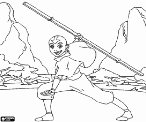 Aang Coloring Pages