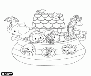 Noah Coloring on More Animals In The Noah S Ark Precious Moments Coloring Page