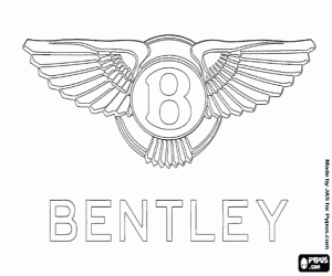 Bentley on Bentley Logo  British Car Manufacturer Coloring Page