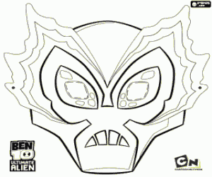 Ultimate Alien Coloring Sheets on Big Chill Mask Ben 10 Ultimate Alien Mask Of Nanomech