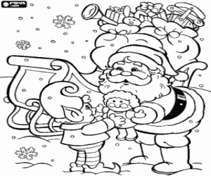 Santa Claus Coloring Pages on Christmas Elves Coloring Pages  Christmas Elves Coloring Book