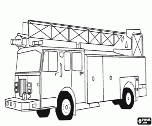 Fire Truck Coloring on Fire Truck Coloring Page