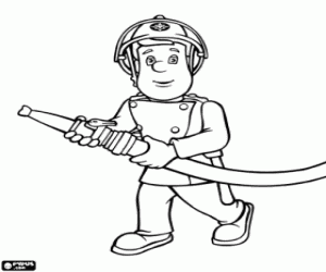 Firefighter Coloring Pages on Fireman Sam Coloring Pages  Fireman Sam Coloring Book  Fireman Sam