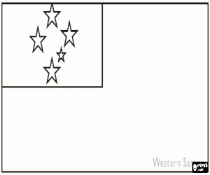 Flag of Samoa coloring page