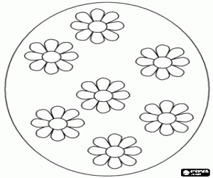 Easter  Coloring Pages on Great Easter Egg Decorated With Daisies Coloring Page