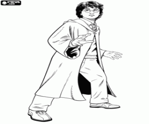 Harry Potter Coloring Pages on Harry Potter  The Young Magician S Apprentice Coloring Page