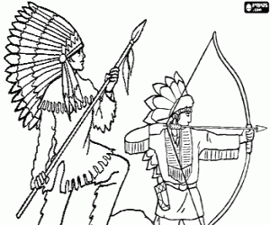 indian with bow and arrow coloring pages - photo #5
