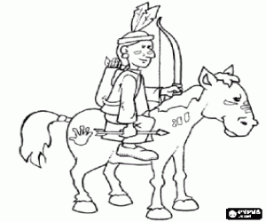 indian with bow and arrow coloring pages - photo #39