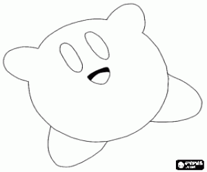 Kirby Coloring on Kirby Is The Main Character In A Nintendo Video Game Coloring Page