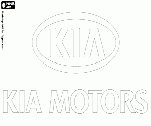  on Logo Of Kia Motors  South Korean Automobile Manufacturer Coloring Page
