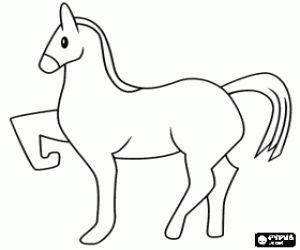 Lovely horse to decorate coloring page