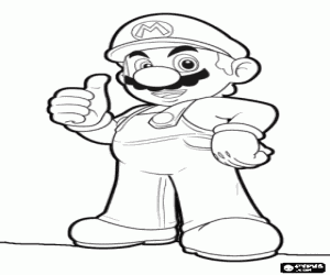Mario Coloring Pages on Famous Protagonist Of The Videogames Super Mario Bros Coloring Page