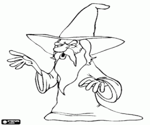 Wizard Colouring Pictures