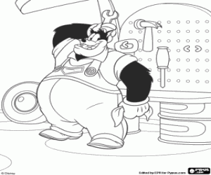 mickey mouse clubhouse coloring pages pete - photo #6