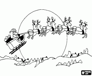 Santa Claus Coloring Pages on Sleds Or Sledges Coloring Pages  Christmas Sleds Or Sledges Coloring