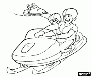 snowmobile coloring