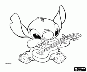 coloring page ukulele