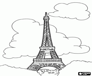 Eiffel Tower Coloring Pictures Paris on Europe Coloring Pages  Monuments And Other Sights In Europe Coloring