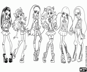 Coloring Pages  Girls on The Girl From Monster High