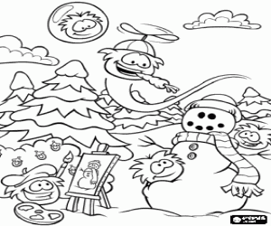 Coloring Pages Puffles