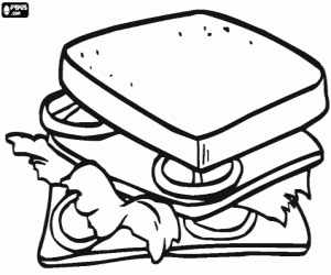 Sandwich Coloring Sheets Coloring Pages